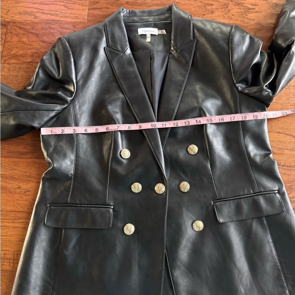 Calvin Klein Black Faux‎ Blazer - Picture 12 of 16